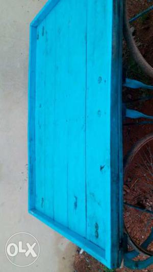 Rectangular Blue Wooden Table
