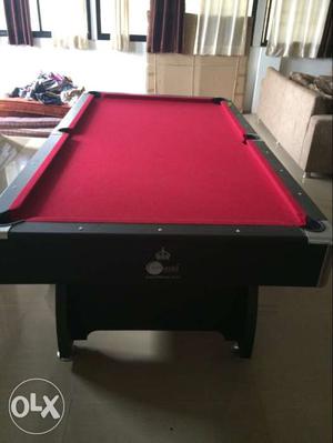 Red And Black Billiard Table