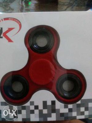 Red And Black Fidget Hand Spinner In Box