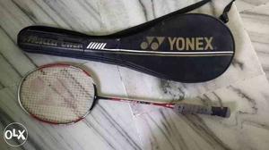 Red And Black Yonex Badminton Racket With Bag