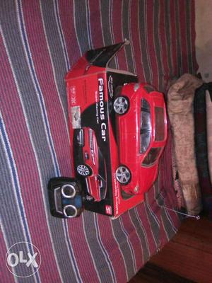 Red Famous Car RC Toy On Box