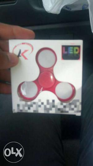 Red Hand Spinner On Box