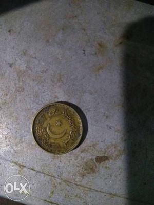 Round Gold Turkish Coin