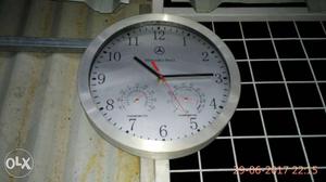Round Gray Chronograph Wall Clock