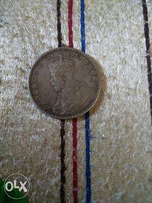 Round Man's Portrait Silver Coin