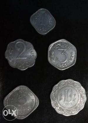 Set of 5 coins in which  paisa