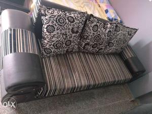 Sofa set Black and white striped