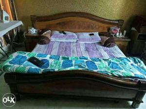 Teak Bed with boxes in good condition.