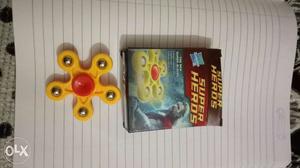 Yellow 5-spoke Fidget Hand Spinner With Box