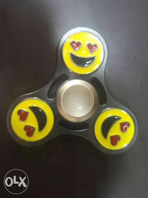 Yellow And Black Emoji metal Fidget Hand Spinner