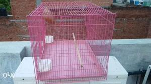 Beautiful pink cage for birds