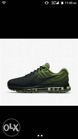 Black And Green Nike Sneaker