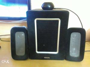 Black And White Philips Speakers