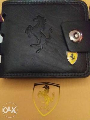 Black Ferrari Leather Wallet