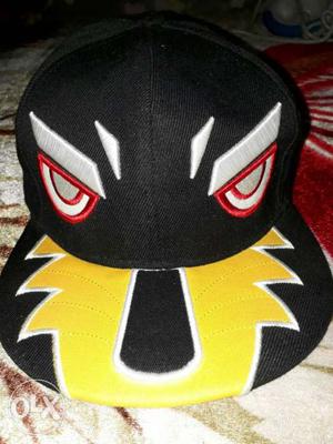 Black White Red And Yellow Snapback Cap