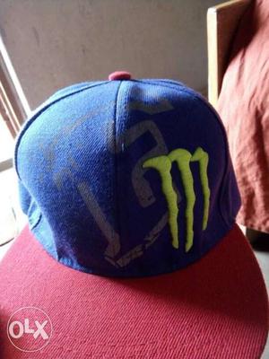 Blue And Red Flat Brimmed Cap