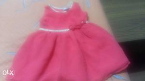 Georgett frock, 1 year. Peach colour. Party