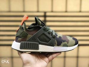 Gray, Green, Black And Brown Adidas NMD Camouflage