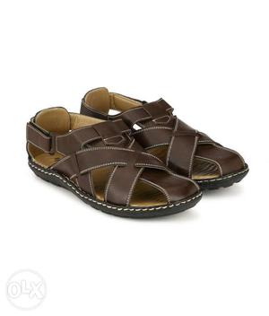 Pair Of Brown Leather Sandals
