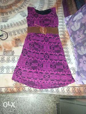 Pink and black combo dress size small