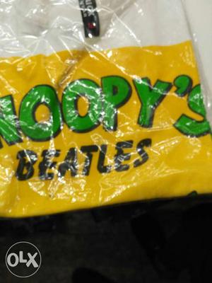 White, Yellow, And Green Snoopy's Beatles Print Shirt