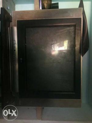 Black And Gray CRT Widescreen Television