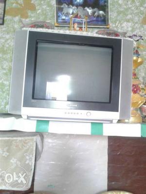 Black And Silver Samsung CRT TV