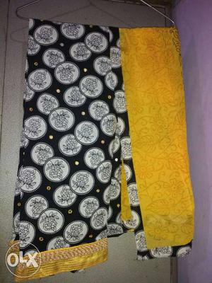 Black-white-and-yellow Scarves