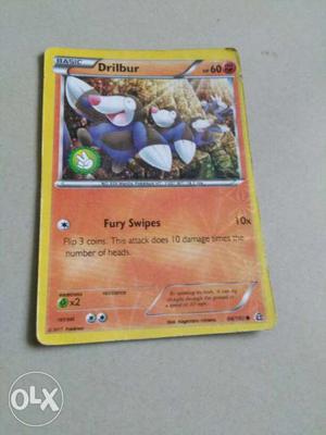 Drillbur Pokemon Trading Card
