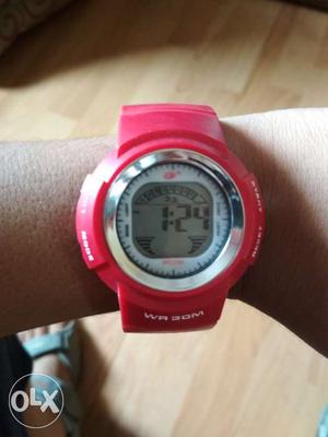 New kids digital watch red colour