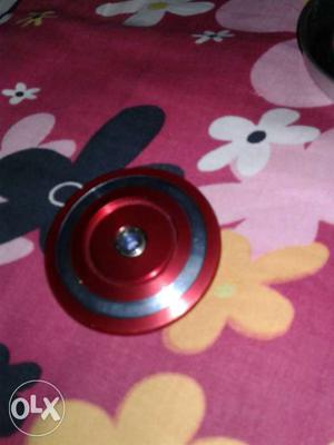Red And Gray Round Fidget Spinner