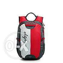 Red Gray And White Backpack