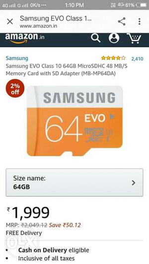 Samsung 64 Evo Photo