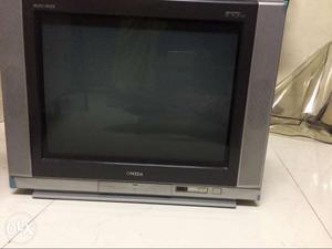 Silver And Black Onida CRT TV