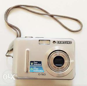 Silver Samsung Point And Shoot Camera
