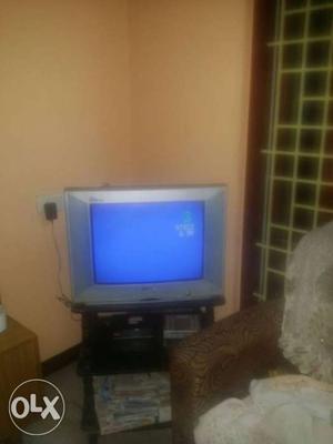 Thompson 21 inches crt flat screen TV with remote