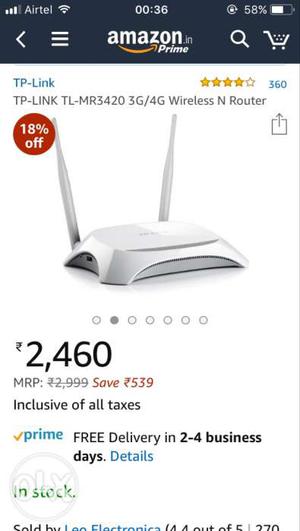 Tp-link Tl-mrg/4g Wireless N Router