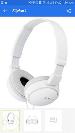 White Sony Headphones Screenshot