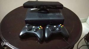 Xbox 360 With Kinect And 2 Wireless Controllers &