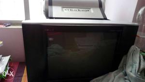 Black And Gray Widescreen TV