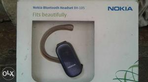 Black Nokia Bluetooth Headset BH-105 Box