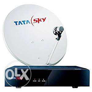 Black Tata Sky Satellite Dish Set