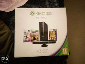 Brand NEW XBOX 360, Kinect, 3 game cd's