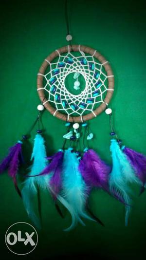 Purple And Teal Dreamcatcher