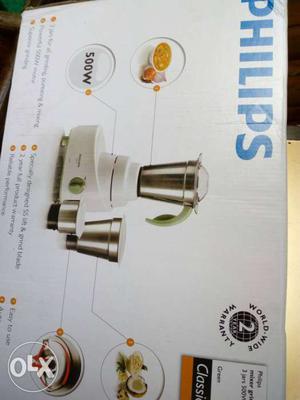 Silver And White Philips Mix Grinder Box