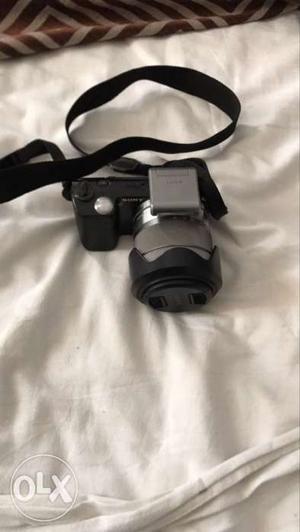 Sony Nex 5 camera. Small lense, flash and memory