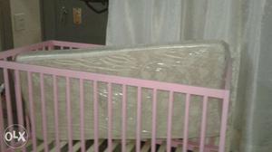 Adjustable baby cot with mattress 6 month old