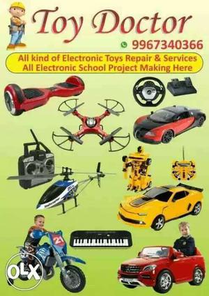All types of battery operated toys repairs and