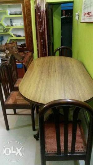 Big dining table with 6 chairs