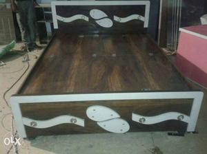 Black And White Wooden Bed Frame